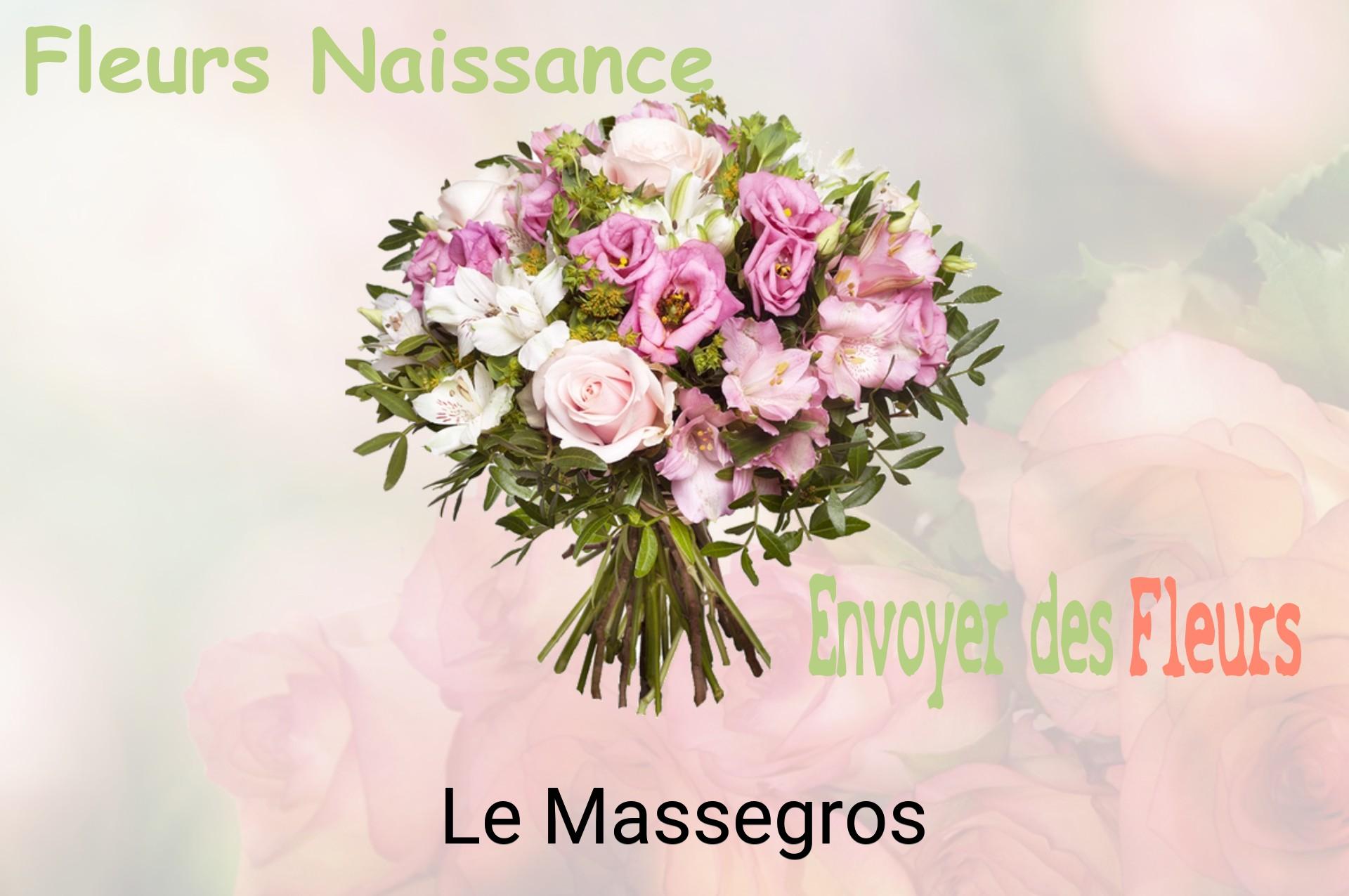 Bouquet de fleurs de naissance livré à Le Massegros